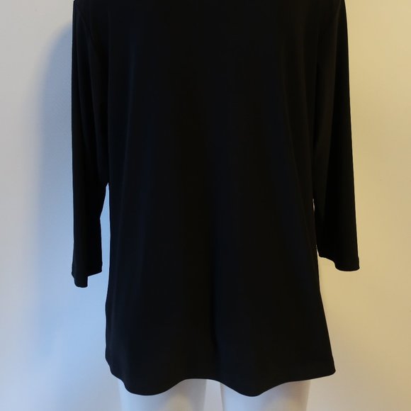 SIMPLI BLACK PULL-OVER BLOUSE TOP SZ XL * - Picture 9 of 10